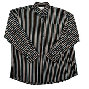 Cutter & Buc Striped Button Down Shirt Long Sleeve Casual Golf Preppy Mens XL